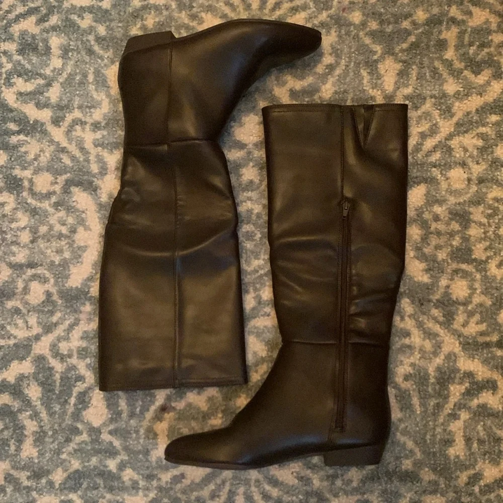 NWOT Sugar Immerse Brown Faux Leather Knee High Boots 9.5